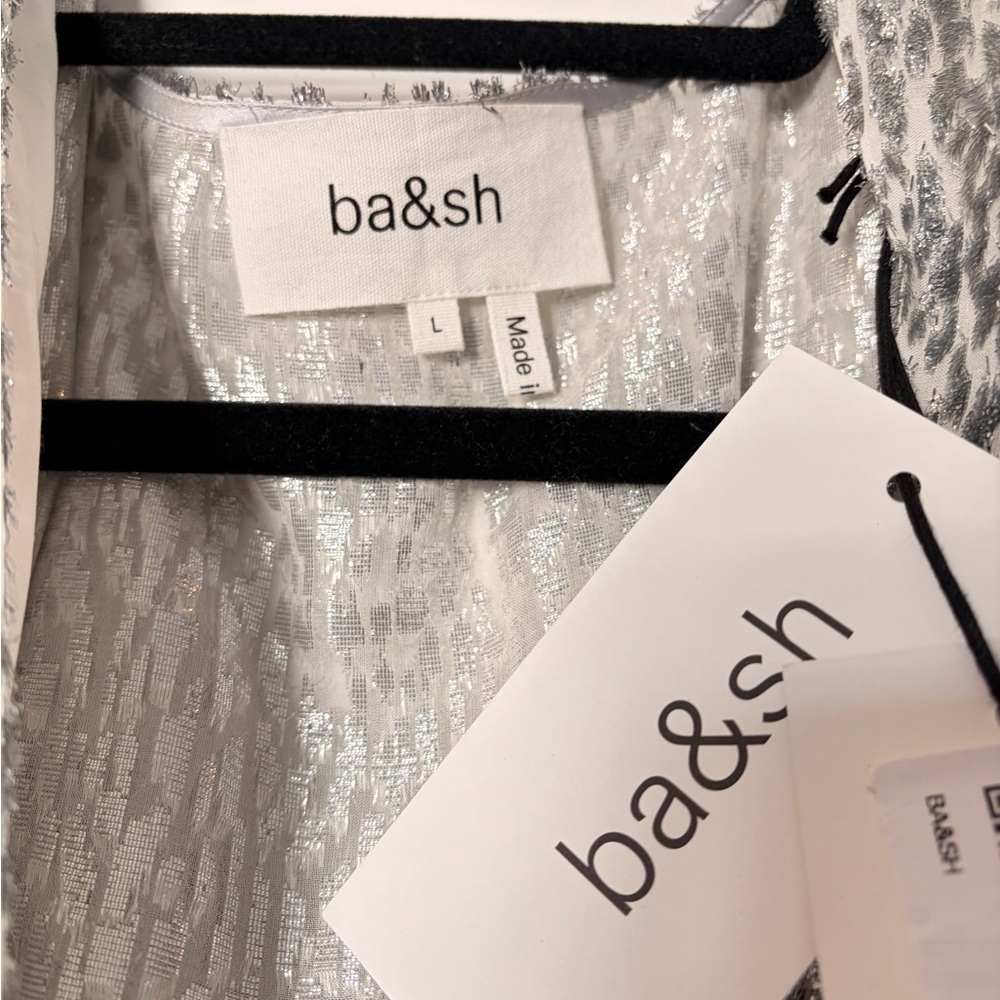 🚩 Ba&sh Silver Metallic Mini Dress - Picture 8 of 9